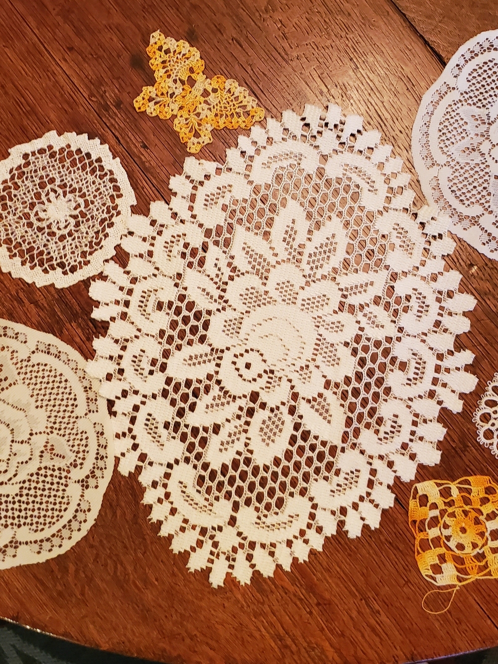 Vintage-Inspired White Crochet Lace Doily - Elegant Table Accent